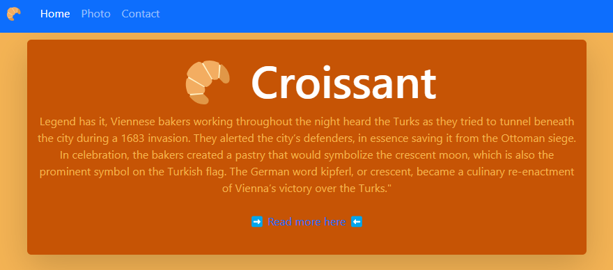 Screenshot of Croissant webpage